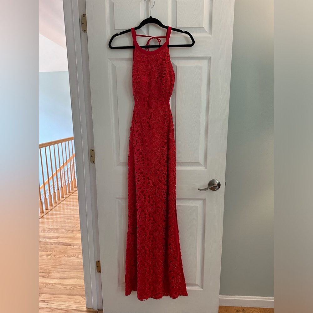 Red wedding guest dress